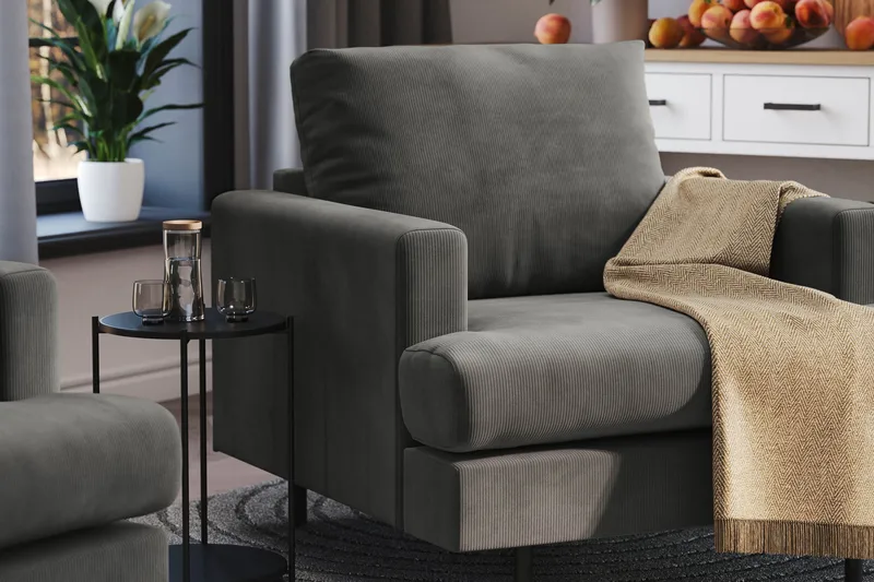 Menard Compact Fåtölj - Grå - Möbler - Stolar & fåtöljer - Fåtölj