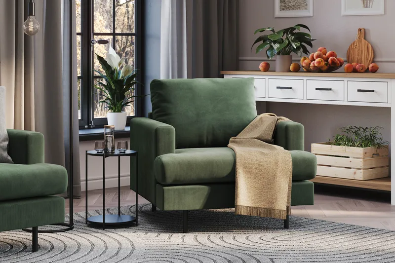 Menard Compact Fåtölj - Grön - Möbler - Stolar & fåtöljer - Fåtölj