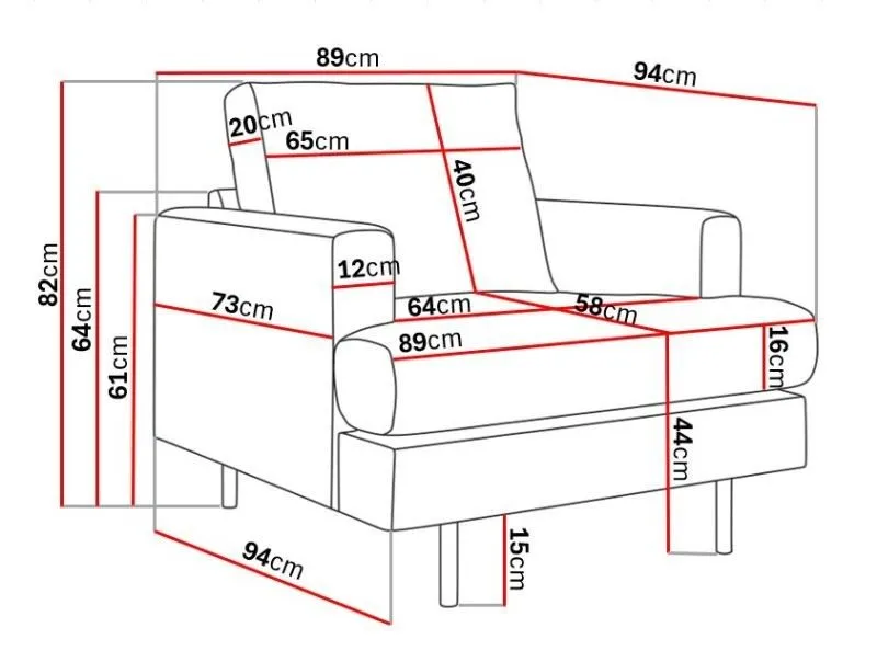 Menard Compact Fåtölj - Grön - Möbler - Stolar & fåtöljer - Fåtölj