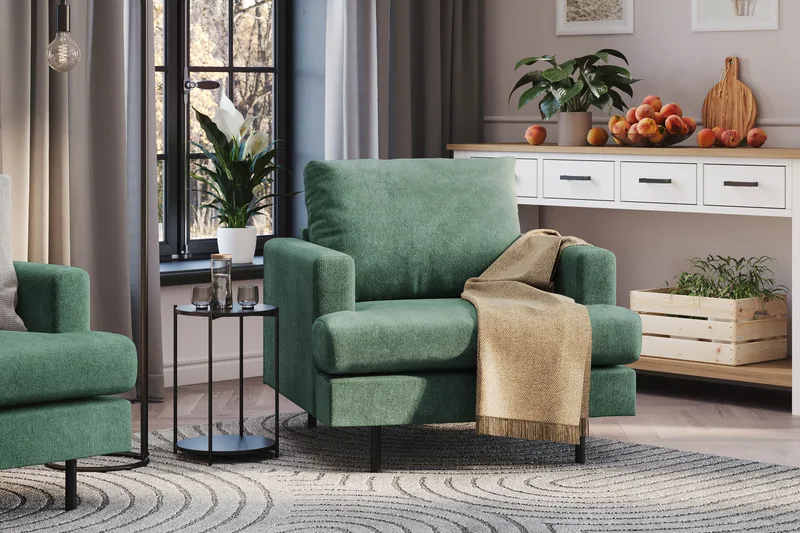 Menard Compact Fåtölj - Grön - Möbler - Stolar & fåtöljer - Fåtölj