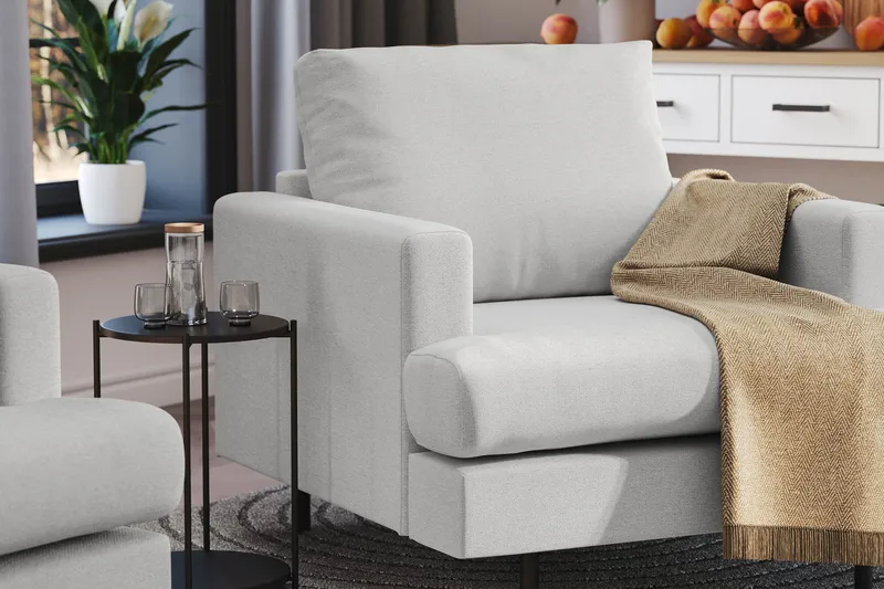 Menard Compact Fåtölj - Ljusgrå - Möbler - Stolar & fåtöljer - Fåtölj