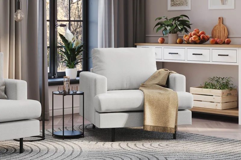 Menard Compact Fåtölj - Ljusgrå - Möbler - Stolar & fåtöljer - Fåtölj