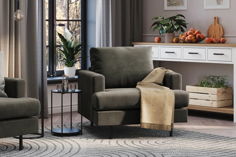 Menard Compact Fåtölj - Mörkgrå - Möbler - Stolar & fåtöljer - Fåtölj