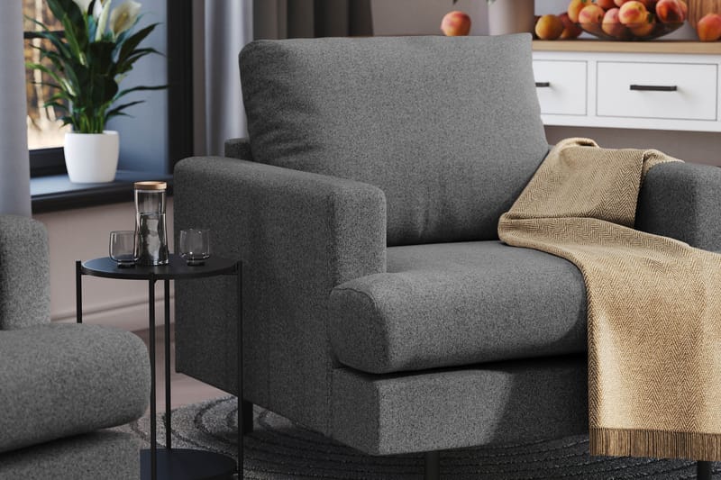 Menard Compact Fåtölj - Mörkgrå - Möbler - Stolar & fåtöljer - Fåtölj