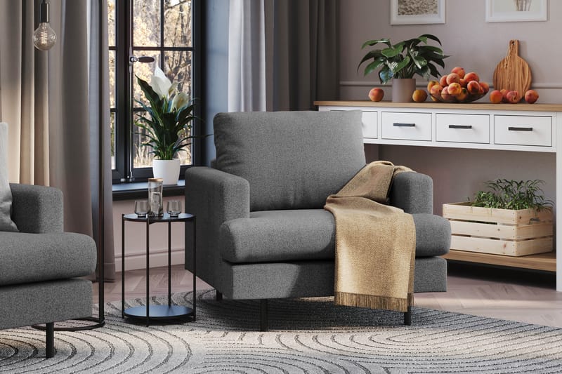 Menard Compact Fåtölj - Mörkgrå - Möbler - Stolar & fåtöljer - Fåtölj