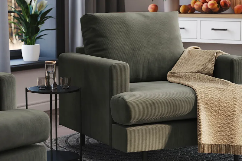Menard Compact Fåtölj - Mörkgrön - Möbler - Stolar & fåtöljer - Fåtölj