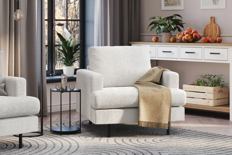 Menard Compact Fåtölj - Vit - Möbler - Stolar & fåtöljer - Fåtölj