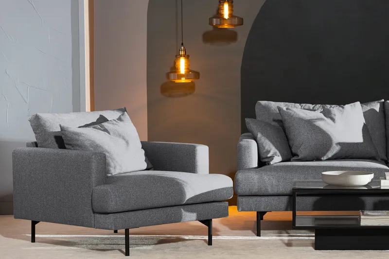 Menard Fåtölj - Grå - Möbler - Stolar & fåtöljer - Fåtölj