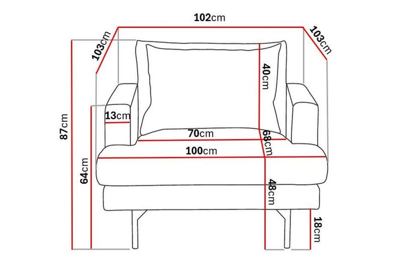 Menard Fåtölj - Grön - Möbler - Stolar & fåtöljer - F åtölj