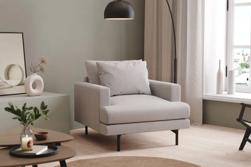 Menard Fåtölj - Ljusgrå - Möbler - Stolar & fåtöljer - Fåtölj