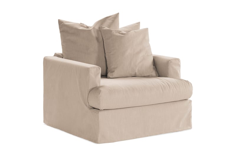 Menard Fåtölj Tvättbar & avtagbar klädsel - Beige - Möbler - Stolar & fåtöljer - Fåtölj