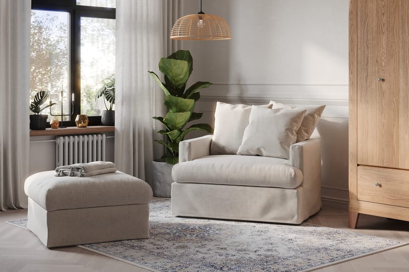 Menard Fåtölj Tvättbar & avtagbar klädsel - Beige - Möbler - Stolar & fåtöljer - Fåtölj