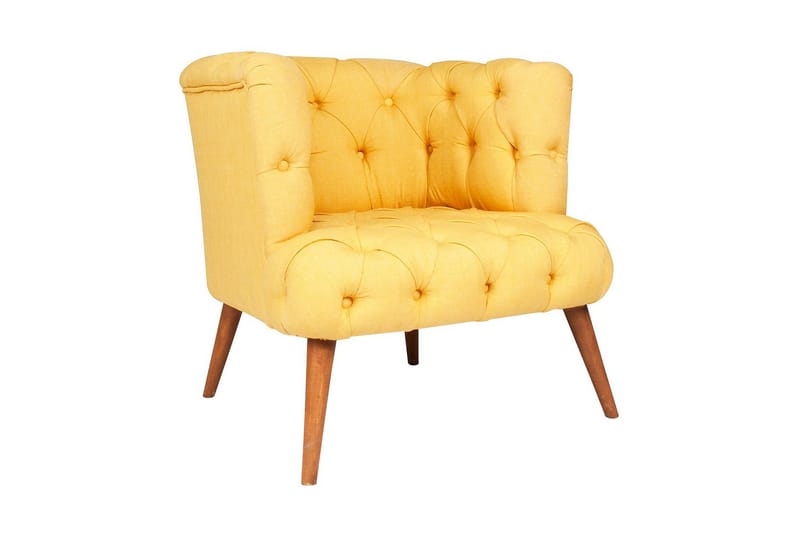Monroew Fåtölj - Gul/Natur - Möbler - Stolar & fåtöljer - Fåtölj
