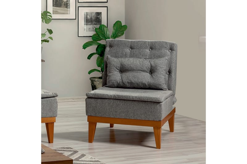Mozzetti Fåtölj med Armstöd - Grå - Möbler - Stolar & fåtöljer - Fåtölj