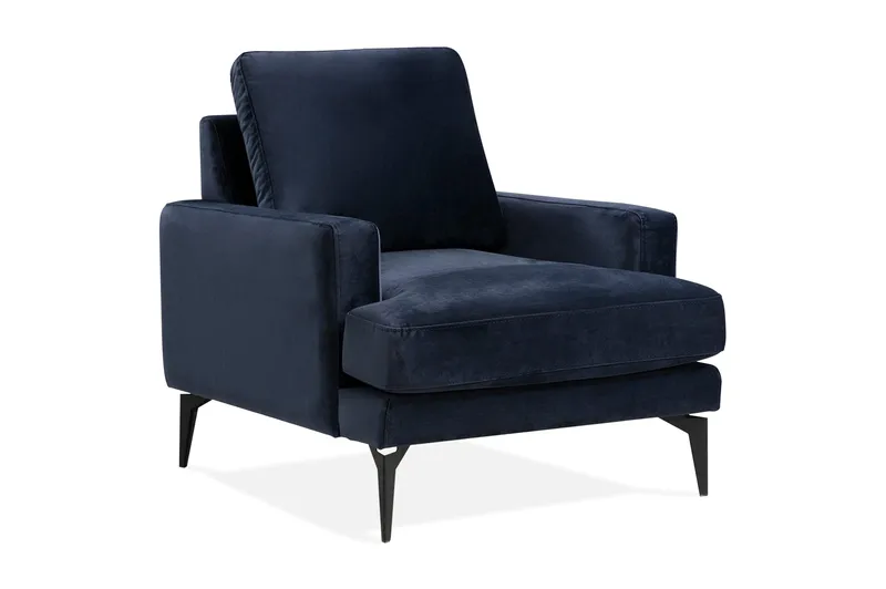 Mukes Fåtölj med Armstöd, Blå