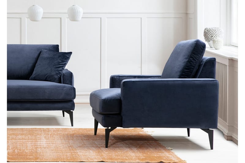 Mukes Fåtölj med Armstöd - Blå - Möbler - Stolar & fåtöljer - Fåtölj