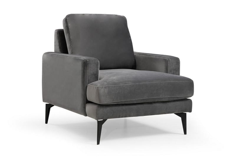 Mukes Fåtölj med Armstöd, Svart