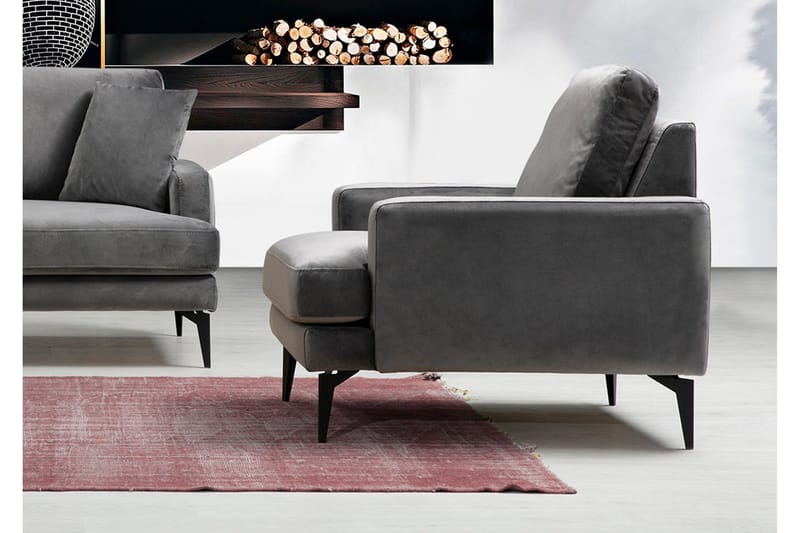 Mukes Fåtölj med Armstöd - Svart - Möbler - Stolar & fåtöljer - Fåtölj