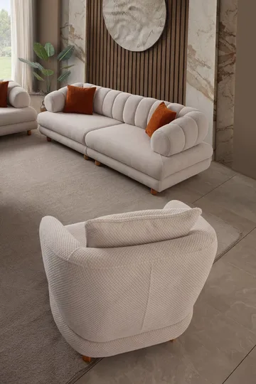Munemori Öronlappsfåtölj 81x76x81 cm - Beige - Möbler - Stolar & fåtöljer - Fåtölj - Öronlappsfåtölj