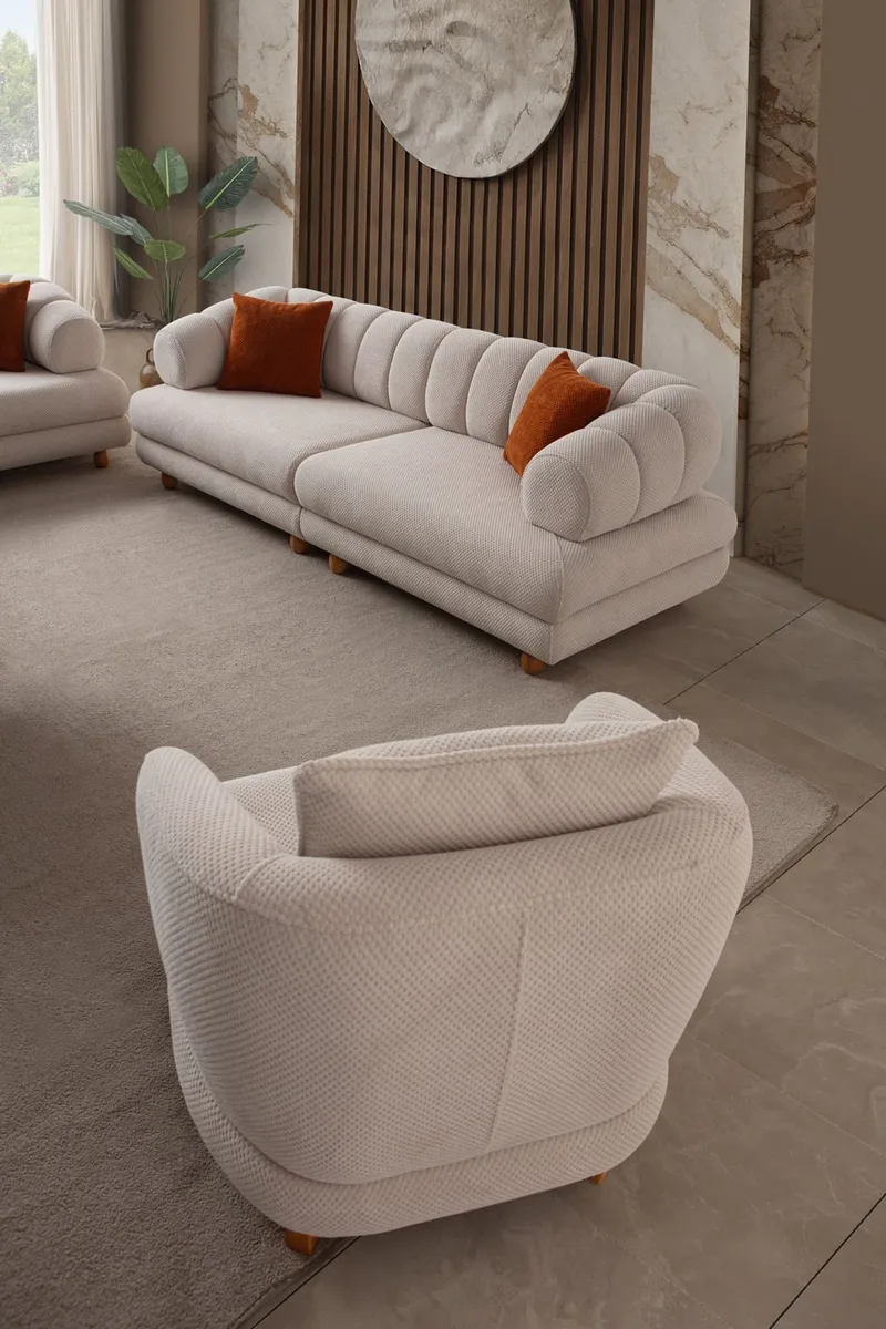 Munemori Öronlappsfåtölj 81x76x81 cm - Beige - Möbler - Stolar & fåtöljer - Fåtölj - Öronlappsfåtölj