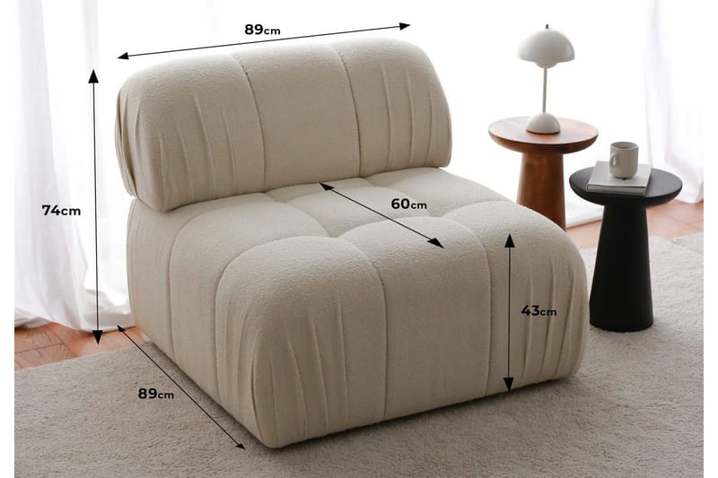 Murum Fåtölj - Vit - Möbler - Soffa - Modulsoffor - Mittmodul