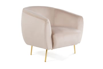 Narayn Modern Rund Fåtölj i Tyg - Beige - Möbler - Stolar & fåtöljer - Fåtölj