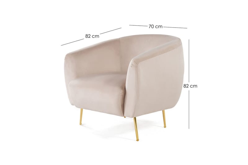 Narayn Modern Rund Fåtölj i Tyg - Beige - Möbler - Stolar & fåtöljer - Fåtölj