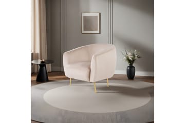 Narayn Modern Rund Fåtölj i Tyg - Beige - Möbler - Stolar & fåtöljer - Fåtölj