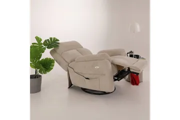 Navren Reclinerfåtölj Elektrisk - Krämvit - Möbler - Stolar & fåtöljer - Fåtölj - Biofåtölj & reclinerfåtölj