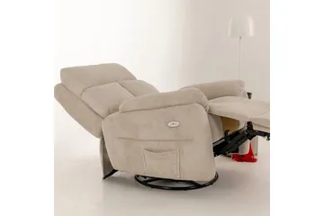 Navren Reclinerfåtölj Elektrisk - Krämvit - Möbler - Stolar & fåtöljer - Fåtölj - Biofåtölj & reclinerfåtölj