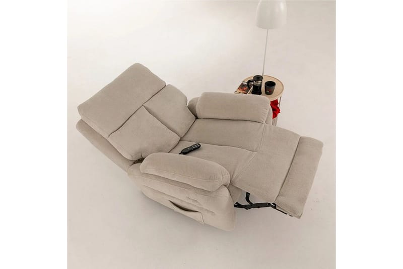 Navren Reclinerfåtölj Elektrisk - Krämvit - Möbler - Stolar & fåtöljer - Fåtölj - Liggfåtölj