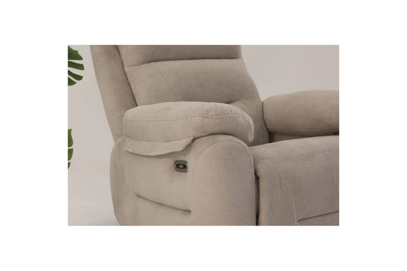 Navren Reclinerfåtölj Elektrisk - Krämvit - Möbler - Stolar & fåtöljer - Fåtölj - Biofåtölj & reclinerfåtölj
