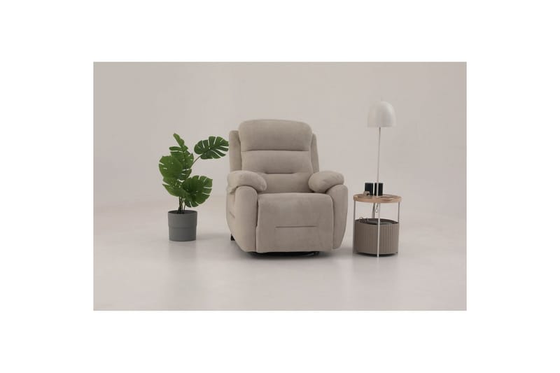 Navren Reclinerfåtölj Elektrisk - Krämvit - Möbler - Stolar & fåtöljer - Fåtölj - Liggfåtölj