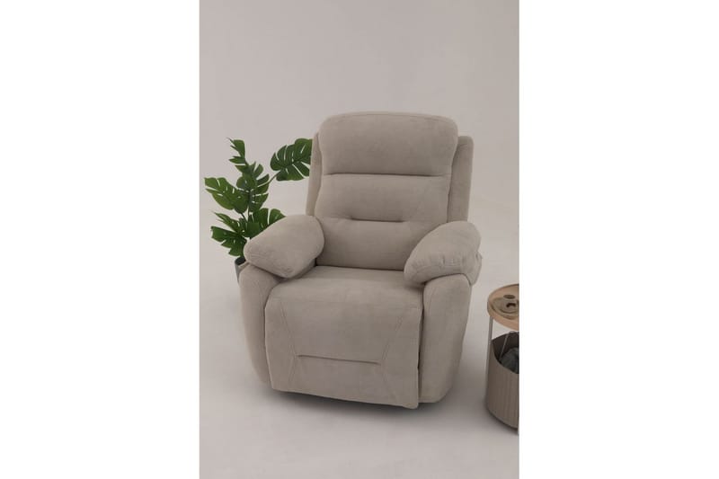 Navren Reclinerfåtölj Elektrisk - Krämvit - Möbler - Stolar & fåtöljer - Fåtölj - Liggfåtölj
