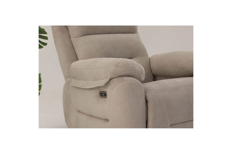 Navren Reclinerfåtölj Elektrisk - Krämvit - Möbler - Stolar & fåtöljer - Fåtölj - Liggfåtölj