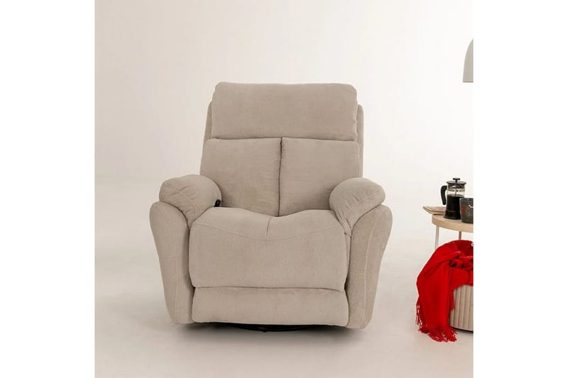 Navren Reclinerfåtölj Elektrisk - Krämvit - Möbler - Stolar & fåtöljer - Fåtölj - Liggfåtölj