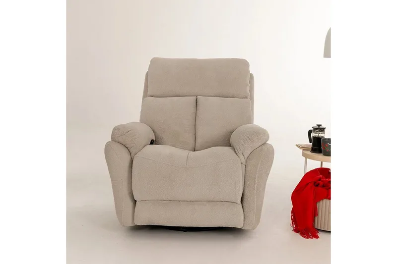 Navren Reclinerfåtölj Elektrisk - Krämvit - Möbler - Stolar & fåtöljer - Fåtölj - Biofåtölj & reclinerfåtölj