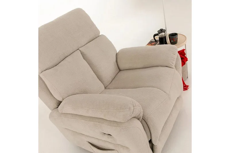 Navren Reclinerfåtölj Elektrisk - Krämvit - Möbler - Stolar & fåtöljer - Fåtölj - Biofåtölj & reclinerfåtölj