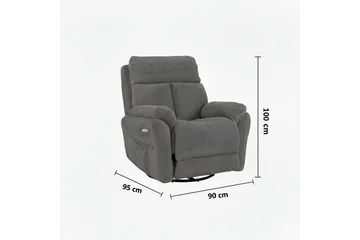 Navren Reclinerfåtölj Elektrisk - Krämvit - Möbler - Stolar & fåtöljer - Fåtölj - Biofåtölj & reclinerfåtölj