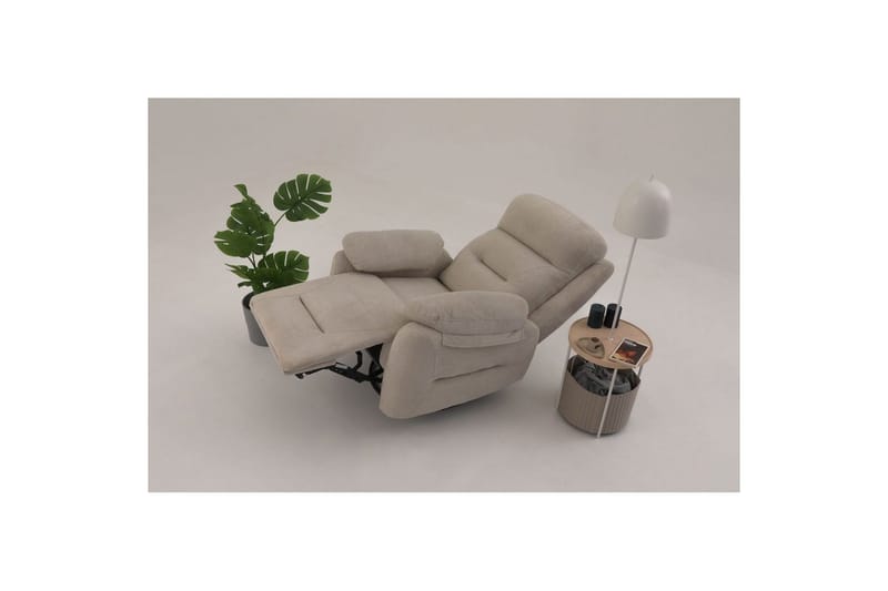 Navren Reclinerfåtölj Elektrisk - Krämvit - Möbler - Stolar & fåtöljer - Fåtölj - Biofåtölj & reclinerfåtölj