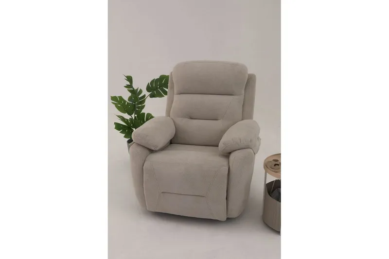 Navren Reclinerfåtölj Elektrisk - Krämvit - Möbler - Stolar & fåtöljer - Fåtölj - Biofåtölj & reclinerfåtölj