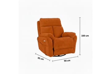 Navren Reclinerfåtölj Elektrisk - Röd - Möbler - Stolar & fåtöljer - Fåtölj - Biofåtölj & reclinerfåtölj