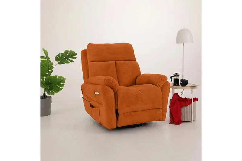 Navren Reclinerfåtölj Elektrisk - Röd - Möbler - Stolar & fåtöljer - Fåtölj - Biofåtölj & reclinerfåtölj