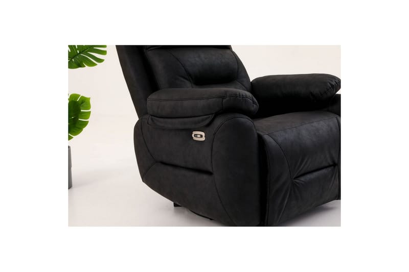 Navren Reclinerfåtölj Elektrisk - Svart - Möbler - Stolar & fåtöljer - Fåtölj - Liggfåtölj