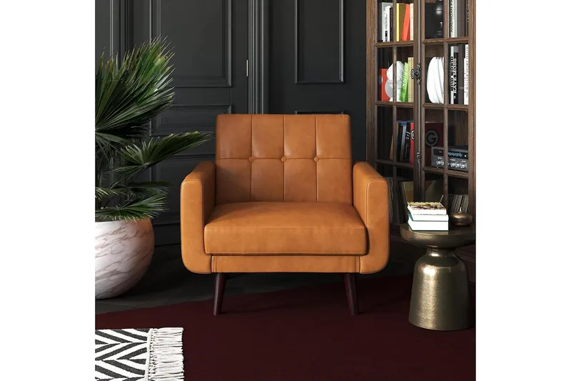 Nola Fåtölj Konstläder/Ljusbrun - Dorel Home - Möbler - Stolar & fåtöljer - Fåtölj