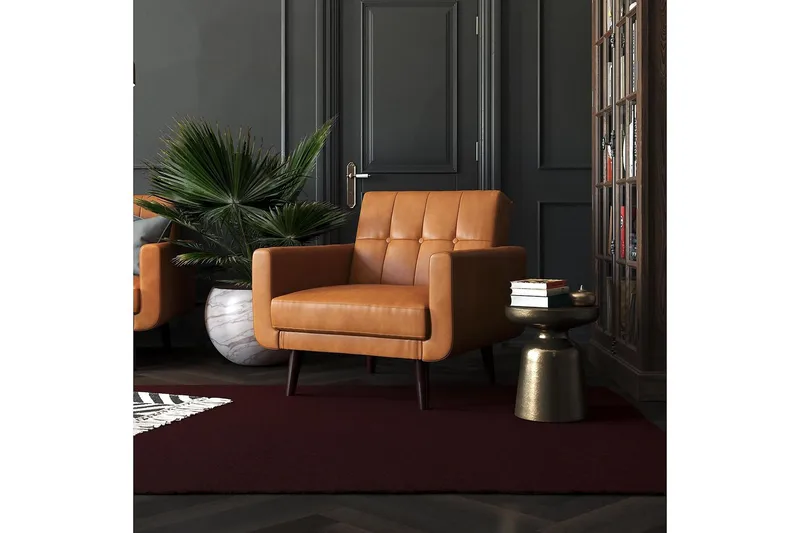 Nola Fåtölj Konstläder/Ljusbrun - Dorel Home - Möbler - Stolar & fåtöljer - Fåtölj