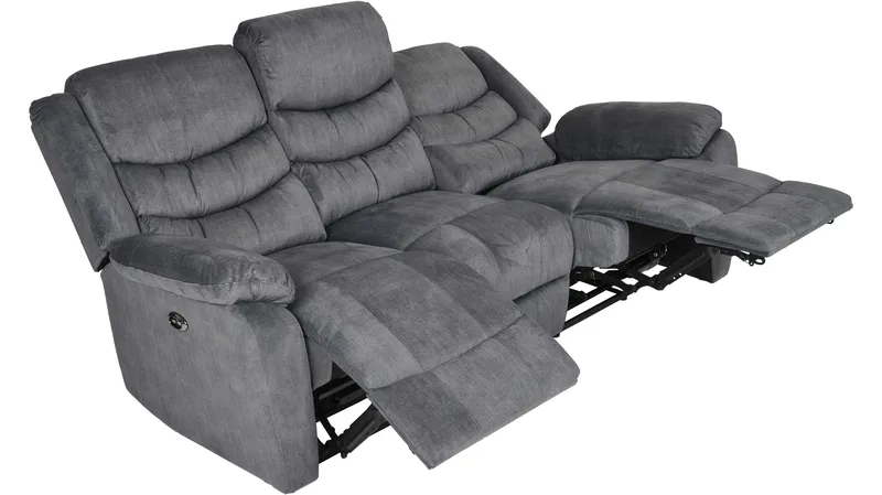 Olvani Reclinerfåtölj i tyg manuell - Grå - Möbler - Stolar & fåtöljer - Fåtölj - Biofåtölj & reclinerfåtölj