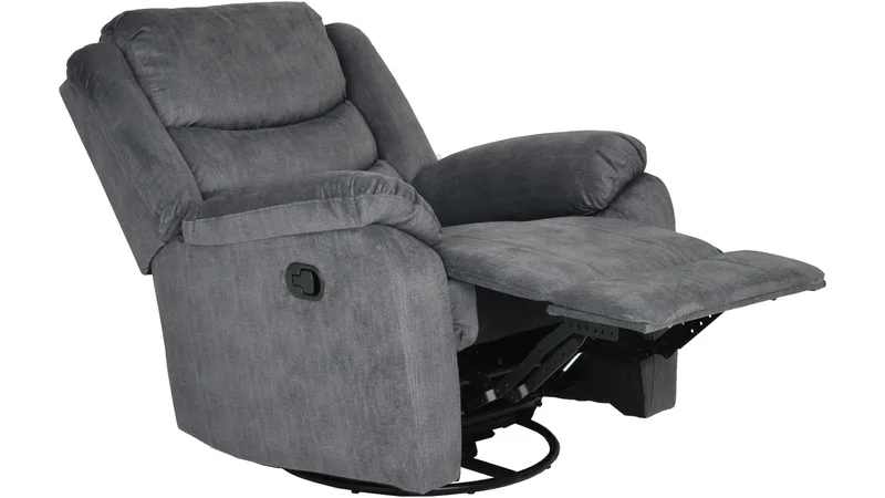 Olvani Reclinerfåtölj i tyg manuell - Grå - Möbler - Stolar & fåtöljer - Fåtölj - Biofåtölj & reclinerfåtölj