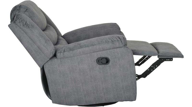 Olvani Reclinerfåtölj i tyg manuell - Grå - Möbler - Stolar & fåtöljer - Fåtölj - Biofåtölj & reclinerfåtölj