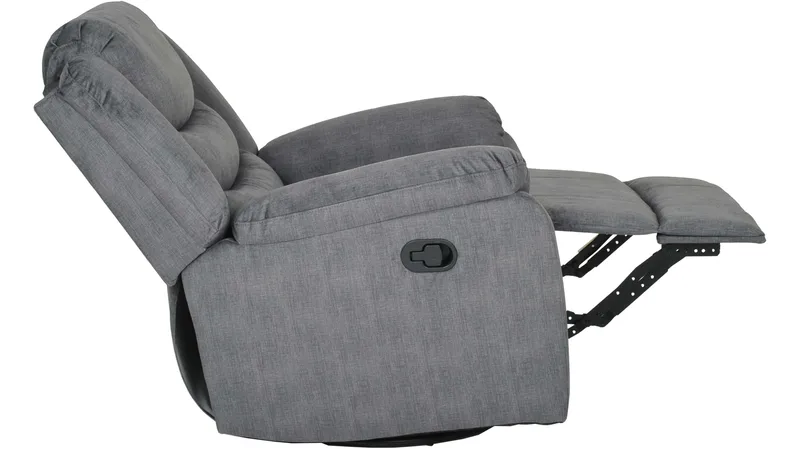Olvani Reclinerfåtölj i tyg manuell - Grå - Möbler - Stolar & fåtöljer - Fåtölj - Biofåtölj & reclinerfåtölj